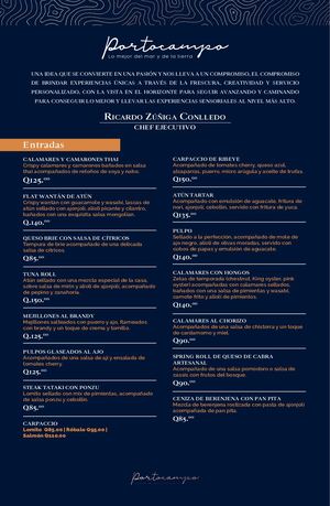 Menú Portocampo Segunda Temporada