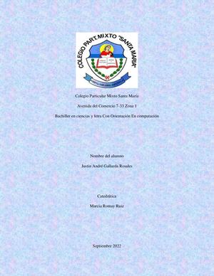 Colegio Particular Mixto Santa María Justin Andre Gallardo