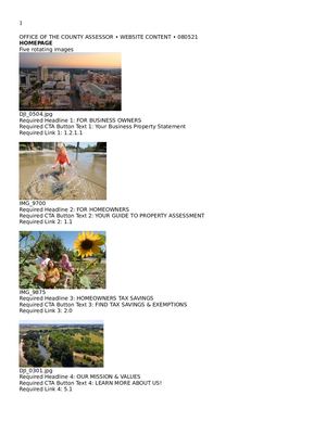 SJC Assessor Website Content