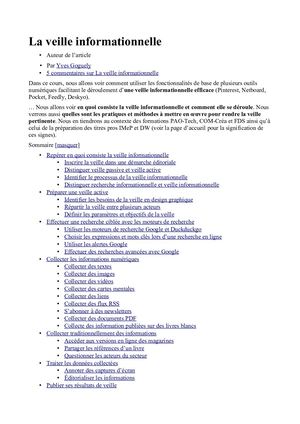 Veille Informationelle