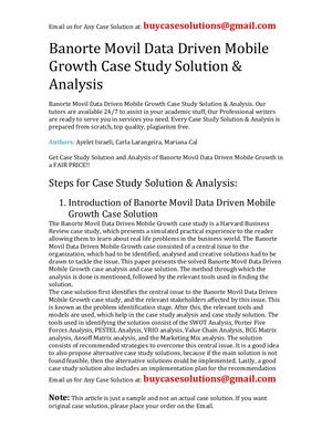 Banorte Movil Data Driven Mobile Growth Case Study Solution Analysis