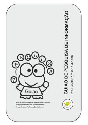 Guião de pesquisa de informação: PE, 1.º, 2.º e 3.º ano
