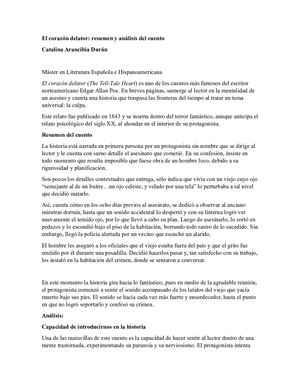 Corazon Delator Analisis