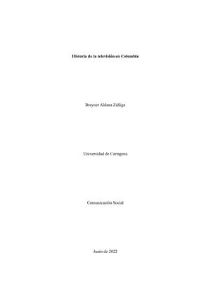 Historia De La Televisión En Colombia