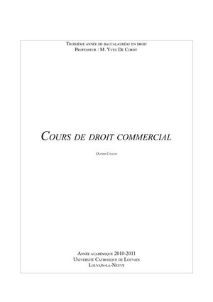 Droit Commercial