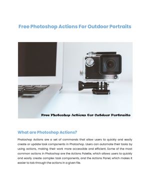 Free Photoshop Actions For Outdoor Portraits