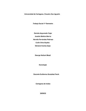 Teoría interaccionista, George Herbert Mead