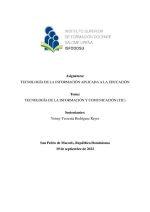Tecnología De La Información Y La Comunicación (Recuperado Automáticamente)