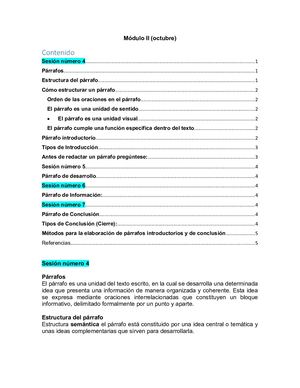 Contenidos Modulo Ii Párafos