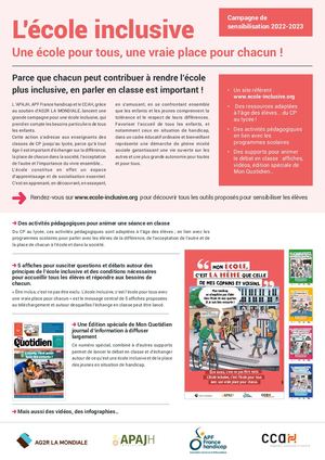Campagne De Sensibilisation Ecole Inclusive