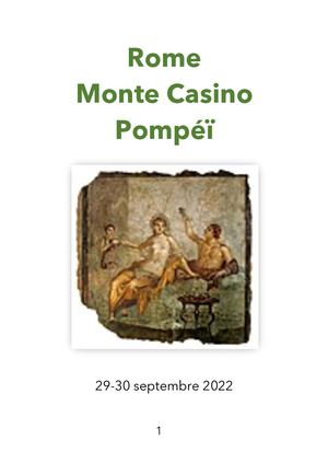 Rome, Monte Cassino, Pompeï 2022