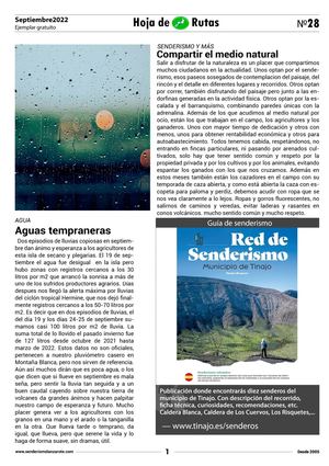 N28 Hoja De Ruta Septiembre 2022 Senderismo Lanzarote