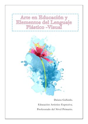 Arte En Educación Y Elementos Del Lenguaje Plástico