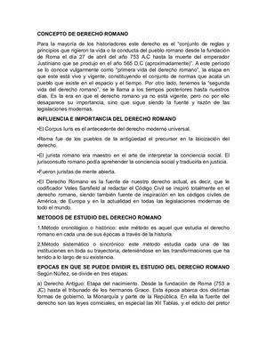 Concepto De Derecho Romano