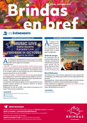 Brindas en bref - octobre 2022