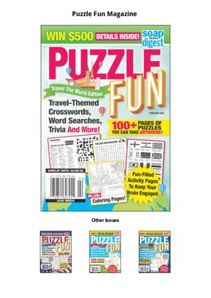 Calaméo - Puzzle Fun Magazine