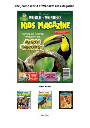 The Jewish World Of Wonders Kids Magazine