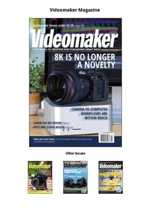 Video Systems Magazine Calaméo - Videomaker Magazine