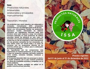 Catalogo PRODUCTOS NATURALES ISSA