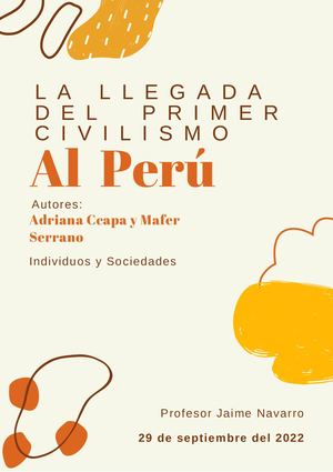 Llegada del Primer Civilismo al Perú
