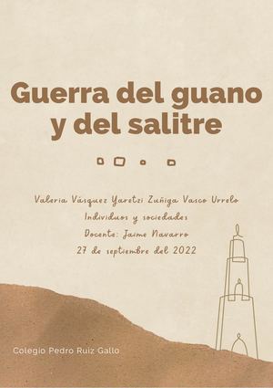 Guerra Del Guano Y Del Salitre