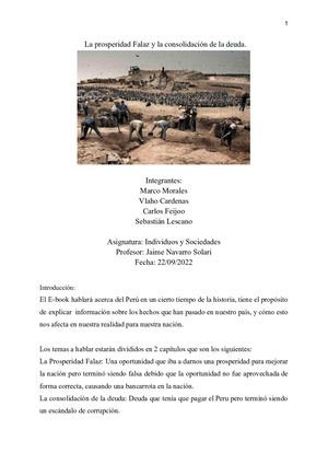 E Book Prosperidad Falaz Y La Consolidación De La Deuda