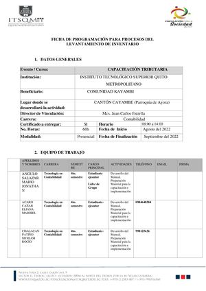 Ficha De Inventarios Ok
