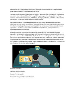 En La Historia De La Humanidad Nunca Se Había Observado Una Aceleración De La Generación De Conocimiento Científico Y Tecnológico Al Ritmo Actual