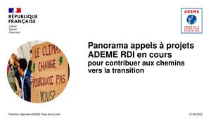 Appels à Projets ADEME Sept 2022
