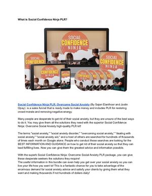 Calaméo - Social Confidence Ninja Plr Kit Overcome Social Anxiety