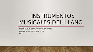 Instrumentos Musicales Del Llano