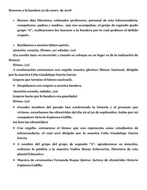 Honores A La Bandera