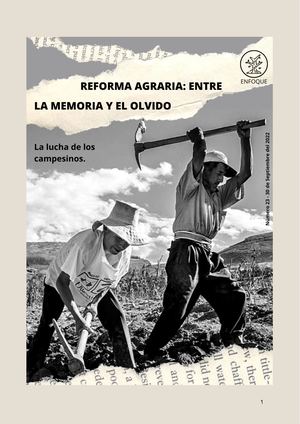 Reforma agraria: entre la memoria y el olvido