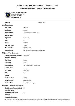 NY Attorney General Takes Seriously Judge Nock Legal Issues New Yorkers