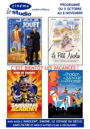 Cinéma Le Studio - Programmation du 5 octobre au 8 novembre 2022