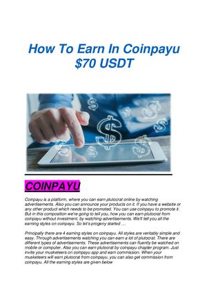 How To Earn In Coinpayu 70 Usdt