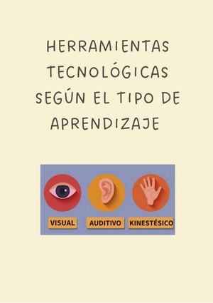 Herramientas Tecnológicas Según El Tipo De Aprendizaje
