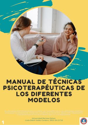 Manual De Enfoques Psicoterapeuticos