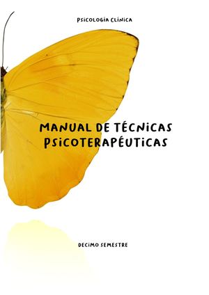 Manual De Técnicas Psicoterapéuticas