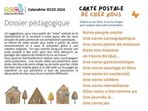 Dossier Pédagogique Calendrier OCCE 2024