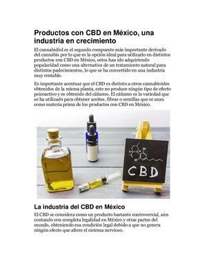 Productos Con CBD En México, Una Industria En Crecimiento