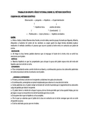 Guión Del Trabajo Del Experimento