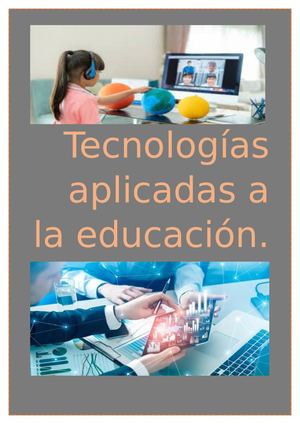 Tecnologías Aplicadas A La Educación