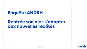 Rentrée Sociale 2022 Enquête Andrh