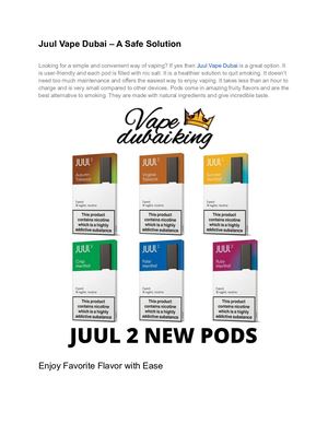 Juul Vape Dubai – A Safe Solution