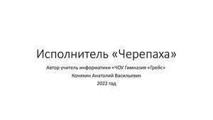 Исполнитель «Черепаха»