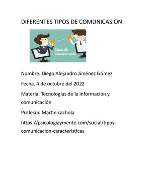 Diferentes Tipos De Comunicasion 2 4 Diego Alejandro Jimenez Gomez