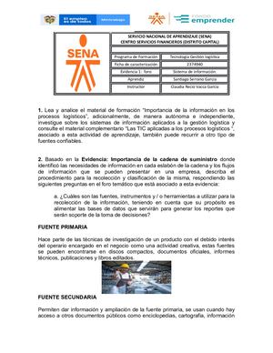 Evidencia 1 Foro Sistema De Informacion