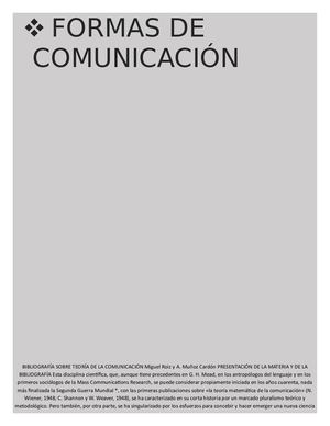 Formas De Comunicación