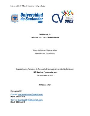 Incorporación De Tic En La Enseñanza Y El Aprendizaje Actividad